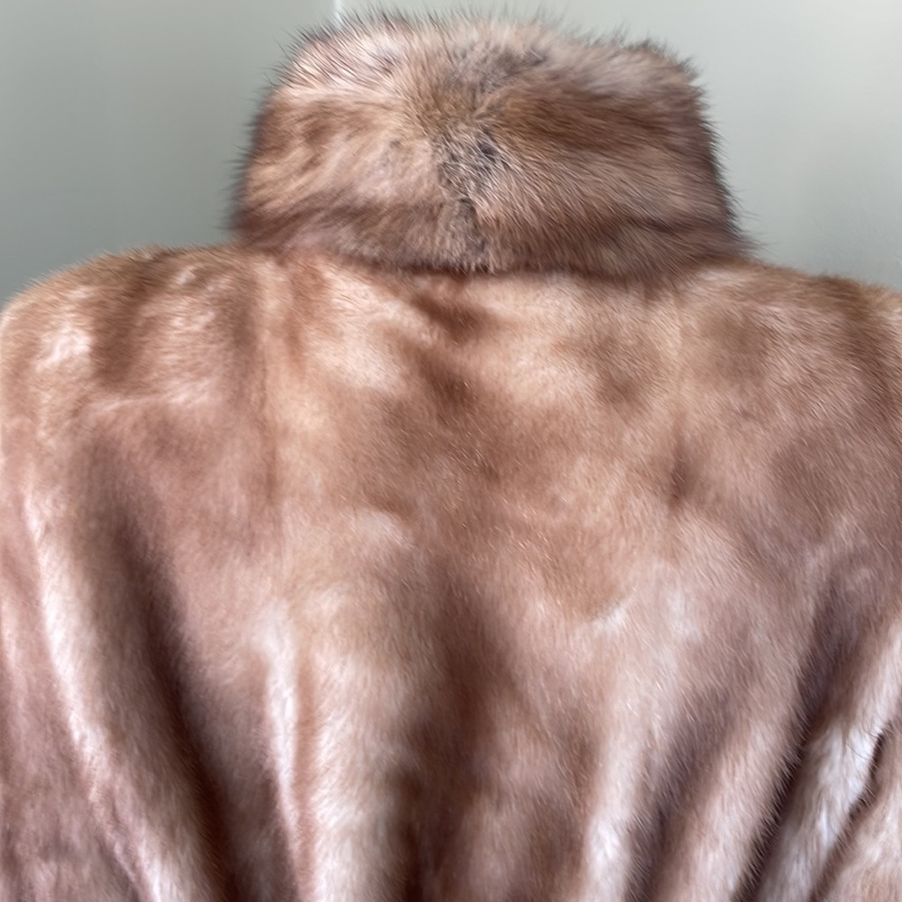 Fur Mink Coat Mustela Visone Made in Italy Size L Excellent! - Picture 6 of 16